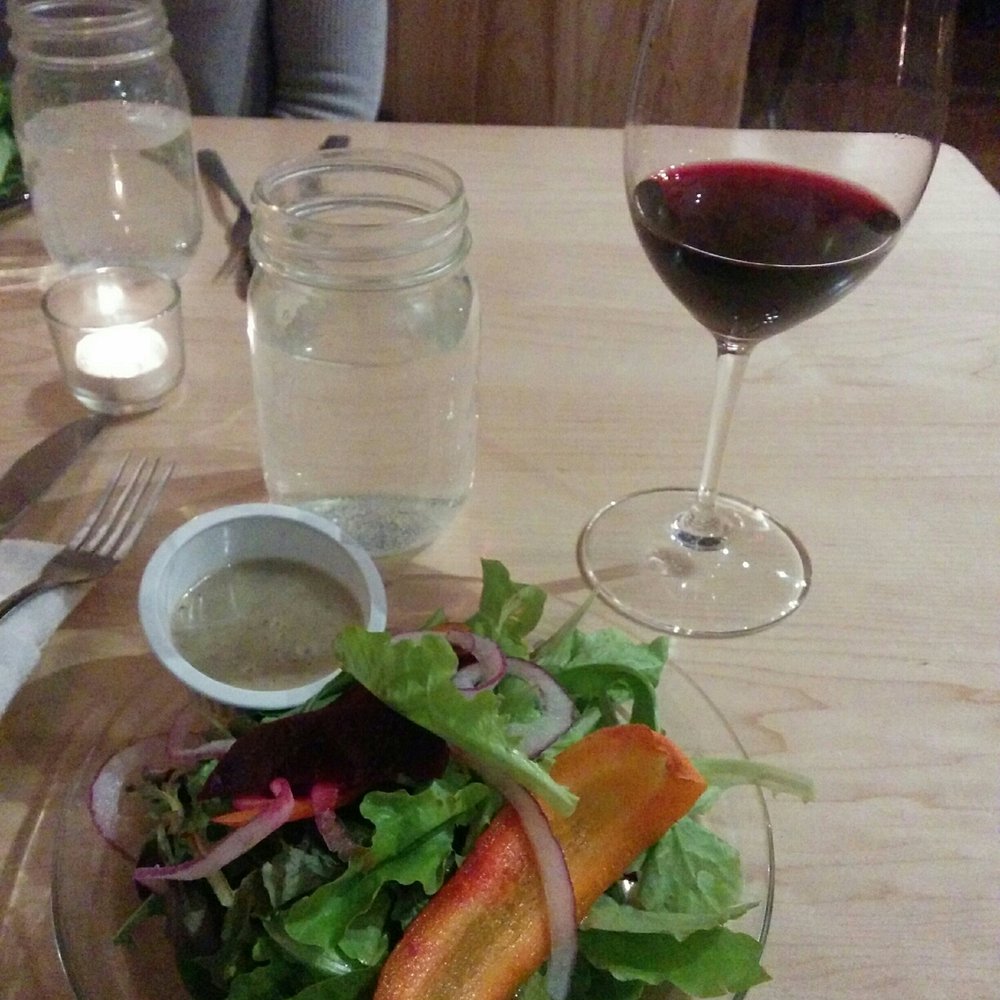 The Driftless Cafe - Side salad (beets, carrots, and onion) with lemon peppercorn dressing and Cabernet. - Sandwiches Near Me - Viroqua, Wisconsin The Driftless Cafe - Side salad (beets, carrots, and onion) with lemon peppercorn dressing and Cabernet. - Sandwiches Near Me - Viroqua, Wisconsin