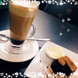 Little Green - Freshly layered caramel latte with gluten free brownie, just sensational.