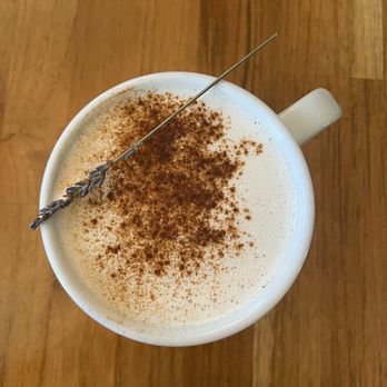 Lucky's Cafe - Honey Lavender Chai Latte with steamed oat milk - 7/20/2024 - Coffee & Tea Near Me - Cleveland, Ohio