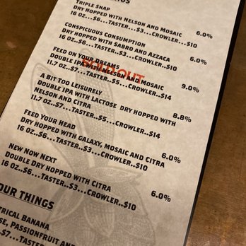 Reve Brewing - Menu. - Breweries Near Me - Atlantic Beach, Florida