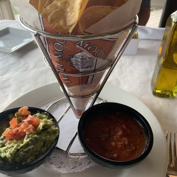 Half Moon - Spicy Guacamole with Tortilla Chips and Charred Tomato Salsa. - New American Near Me - Dobbs Ferry, New York Half Moon - Spicy Guacamole with Tortilla Chips and Charred Tomato Salsa. - New American Near Me - Dobbs Ferry, New York
