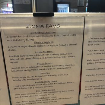 Zona Donut - Menu - Donuts Near Me - Tucson, Arizona