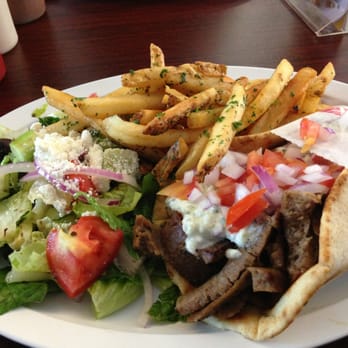Mikonos Grill - Gyros plate! Must try! :) - Greek Near Me - Milpitas, California Mikonos Grill - Gyros plate! Must try! :) - Greek Near Me - Milpitas, California