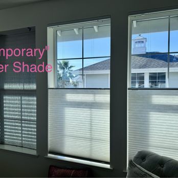 The Shade Store - The tech placed a paper shade when he took down the shade that needed to be fixed. The two to the right are the shades I purchased. - Shades & Blinds Near Me - Berkeley, California