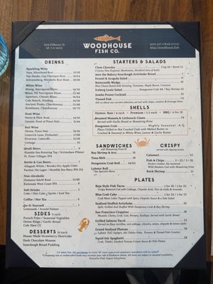 Menu photo 4 Woodhouse Fish San Francisco, CA Menu photo 4 Woodhouse Fish San Francisco, CA