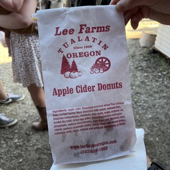 Lee Farms - $8 bag of 6 donuts. You save $1 by buying a dozen. - Christmas Trees Near Me - Tualatin, Oregon Lee Farms - $8 bag of 6 donuts. You save $1 by buying a dozen. - Christmas Trees Near Me - Tualatin, Oregon