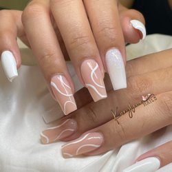 Chik By K&M - Acrylic nails with lines design!