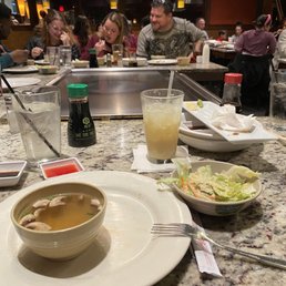 Soup and salad before meal Soup and salad before meal