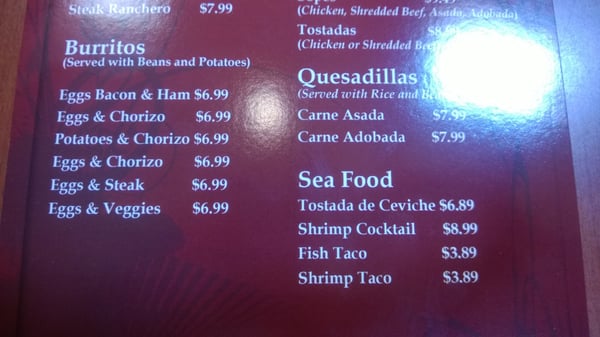 Menu photo 5 Momentos Cafe La Mesa, CA Menu photo 5 Momentos Cafe La Mesa, CA