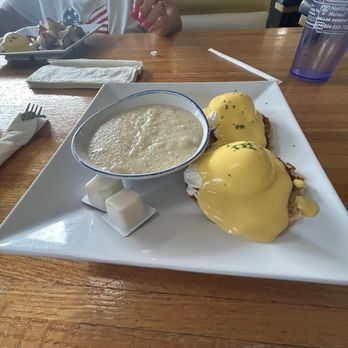Beach Diner - Traditional Eggs Benedict and Grits. Pretty good. - Diners Near Me - Fernandina Beach, Florida Beach Diner - Traditional Eggs Benedict and Grits. Pretty good. - Diners Near Me - Fernandina Beach, Florida