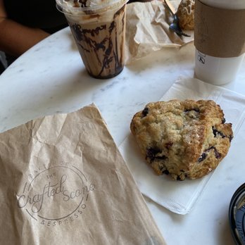 The Crafted Scone - Coconut Carmel Mocha, Americano with cream and sugar and delicious blueberry scone! - Bakeries Near Me - Murrieta, California The Crafted Scone - Coconut Carmel Mocha, Americano with cream and sugar and delicious blueberry scone! - Bakeries Near Me - Murrieta, California
