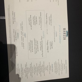 Marssa - Menu for Marssa - Sushi Bars Near Me - Henderson, Nevada