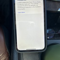 Phone Clinic - Error message on IPhone after screen was replaced at Phone Clinic Center