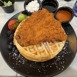 Fried Oyster Mushroom & Waffle