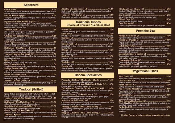 Menu photo 1 Dhoom Goodwood, SA
