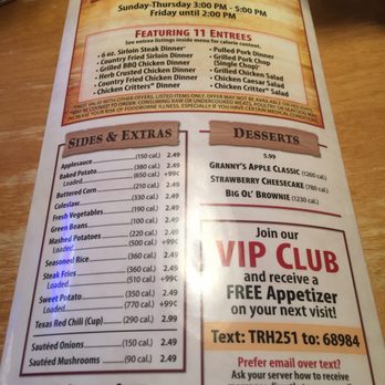 Texas Roadhouse - Early dine menu - Steakhouses Near Me - Lancaster, Ohio Texas Roadhouse - Early dine menu - Steakhouses Near Me - Lancaster, Ohio