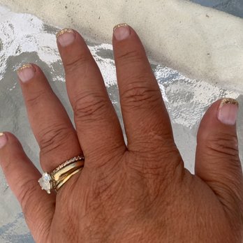 MIRACLE Nails & Spa - Gold French tip - Nail Salons Near Me - Sarasota, Florida MIRACLE Nails & Spa - Gold French tip - Nail Salons Near Me - Sarasota, Florida