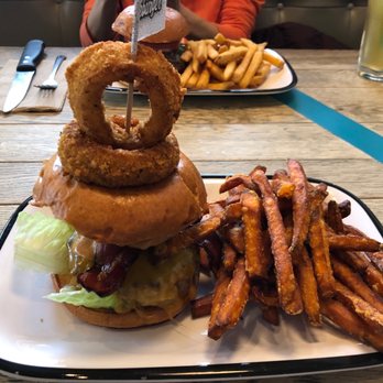 Bareburger - Astoria - The Supreme with Sweet Potato Fries - Burgers Near Me - Astoria, New York Bareburger - Astoria - The Supreme with Sweet Potato Fries - Burgers Near Me - Astoria, New York