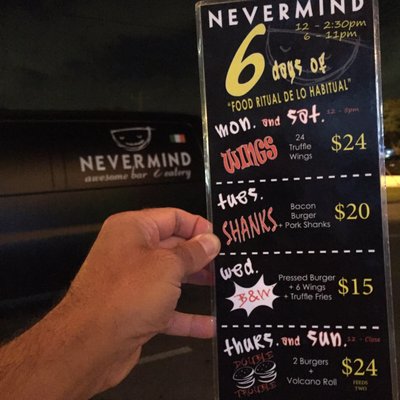 Menu photo 8 Nevermind Awesome Bar & Eatery Cape Coral, FL