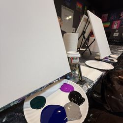 Starbucks - Brought the humor Pistachio Latte with oatmilk to our Pinot's Palette painting session