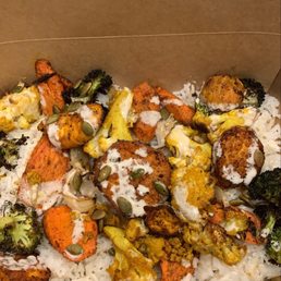 Roasted veggie bowl. Best thing I've ever eaten.