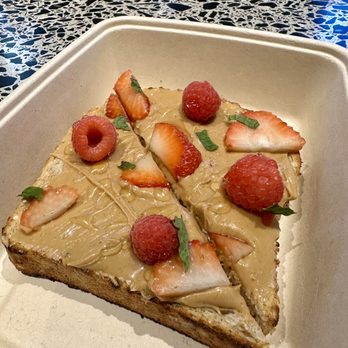 Bluestone Lane Downtown LA - Peanut butter & Berry toast - Coffee & Tea Near Me - Los Angeles, California