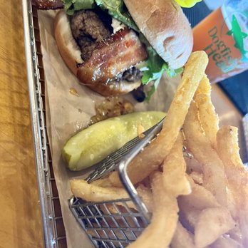 Hops Burger Bar - The Spicy Goat Burger - Burgers Near Me - Greensboro, North Carolina Hops Burger Bar - The Spicy Goat Burger - Burgers Near Me - Greensboro, North Carolina