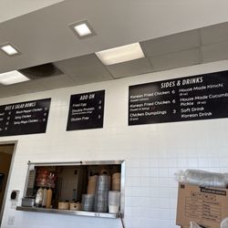 BBQ+RICE - Buena Park - Menu on wall