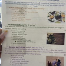 Town Nails and Spa - Pedi options.