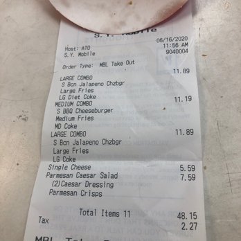 Wendy's - Receipt... - Fast Food Near Me - Honolulu, Hawaii Wendy's - Receipt... - Fast Food Near Me - Honolulu, Hawaii