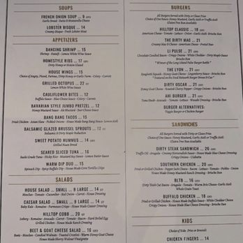 Hilltop Kitchen & Bar - Menu - Wine Bars Near Me - Syosset, New York