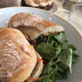Two Hands - Braised beef sandwich and Banana Bread - Breakfast & Brunch Near Me - New York, New York Two Hands - Braised beef sandwich and Banana Bread - Breakfast & Brunch Near Me - New York, New York