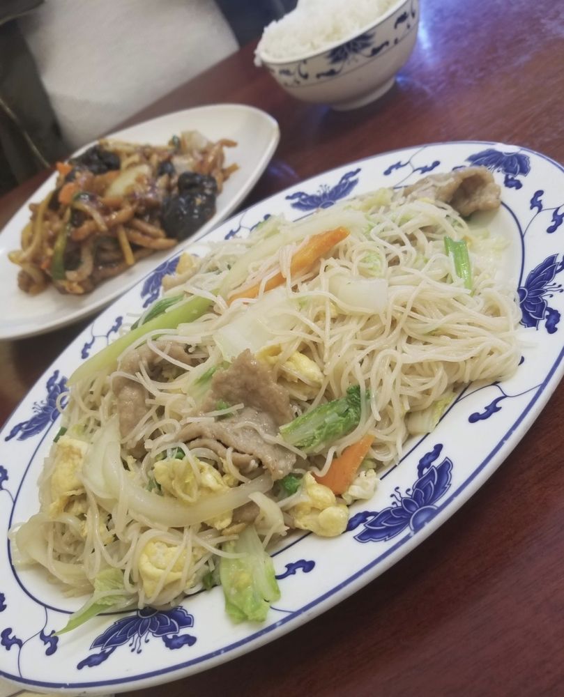 Food from Joy's Mongolian Grill