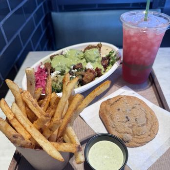 Elite Week: Brassica - Brassica fries; salad bowl w/ chickpeas, pink mint lemonade, chocolate cookie - Yelp Events Near Me - Houston, Texas Elite Week: Brassica - Brassica fries; salad bowl w/ chickpeas, pink mint lemonade, chocolate cookie - Yelp Events Near Me - Houston, Texas