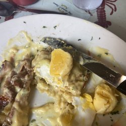 Chez Jacquie & France - The eggs were over cooked and the sauce was runny