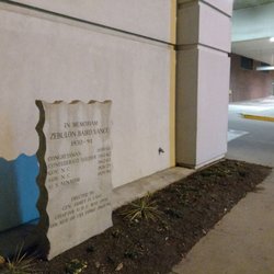 Wake Forest University Charlotte Center Parking - Zebulon B Vance memorial marker near 6th Street entrance