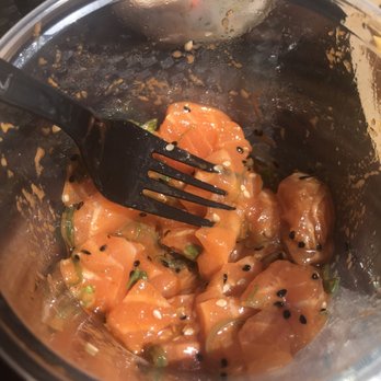 Bear Flag Fish - Salmon poke, I ate most of it. - Seafood Near Me - Huntington Beach, California Bear Flag Fish - Salmon poke, I ate most of it. - Seafood Near Me - Huntington Beach, California