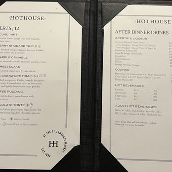 Hothouse - Desserts and after dinner drinks - Italian Near Me - Toronto, Ontario