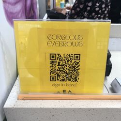 Gorgeous Eyebrows - Scan to get on wait list because it gets busy!