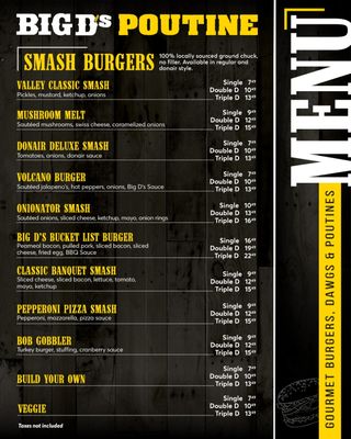 Menu photo 1 Big D's Poutine Rothesay, NB Menu photo 1 Big D's Poutine Rothesay, NB
