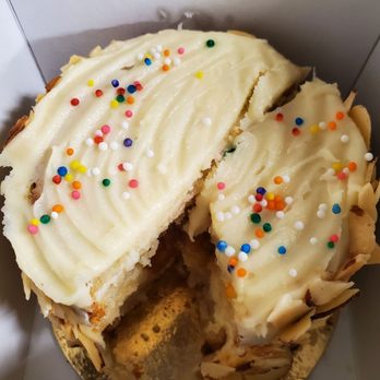 Bella Bakery - Birthday disappointment. It was extremely sweet and hard to eat so it wasn't past 1 bite. - Bakeries Near Me - Calistoga, California