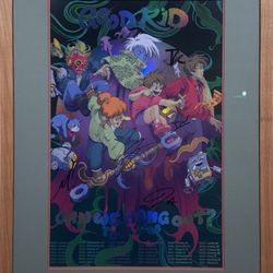 Officially signed, limited-edition holographic concert poster for the indie rock band Good Kid framed with museum glass