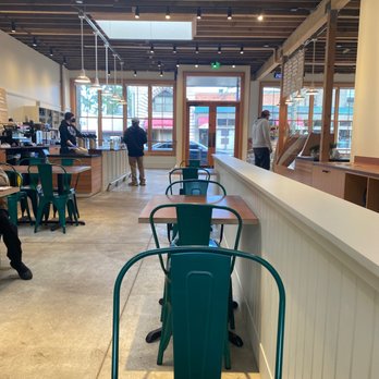 Oxbow - The overall cafe seating - Bagels Near Me - Seattle, Washington
