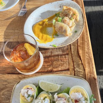 The Beach House - Lobster deviled eggs & Pot stickers - Asian Fusion Near Me - Koloa, Hawaii