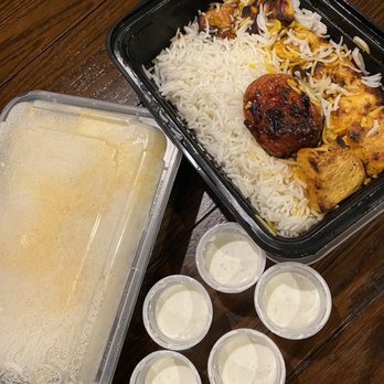 Kabob On The Cliff - Their sauce policy is basically one filled sauce container LOL. - Persian/Iranian Near Me - Ridgewood, New Jersey Kabob On The Cliff - Their sauce policy is basically one filled sauce container LOL. - Persian/Iranian Near Me - Ridgewood, New Jersey