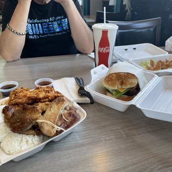 Aloha Hawaiian BBQ - Our Chicken Combo, Cheeseburger & Crab Rangoon. - Hawaiian Near Me - Stanton, California Aloha Hawaiian BBQ - Our Chicken Combo, Cheeseburger & Crab Rangoon. - Hawaiian Near Me - Stanton, California