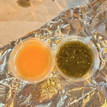 The Taco Man - Pineapple Habanero Salsa and Green Salsagreen - Tacos Near Me - Upland, California