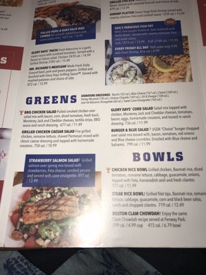 Menu photo 1 Glory Days Grill Lutz, FL Menu photo 1 Glory Days Grill Lutz, FL