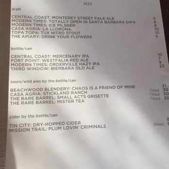 Barbareño - Beer list - New American Near Me - Santa Barbara, California Barbareño - Beer list - New American Near Me - Santa Barbara, California