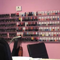 Lavender Nails & Spa - Tons of nail polishes to choose from